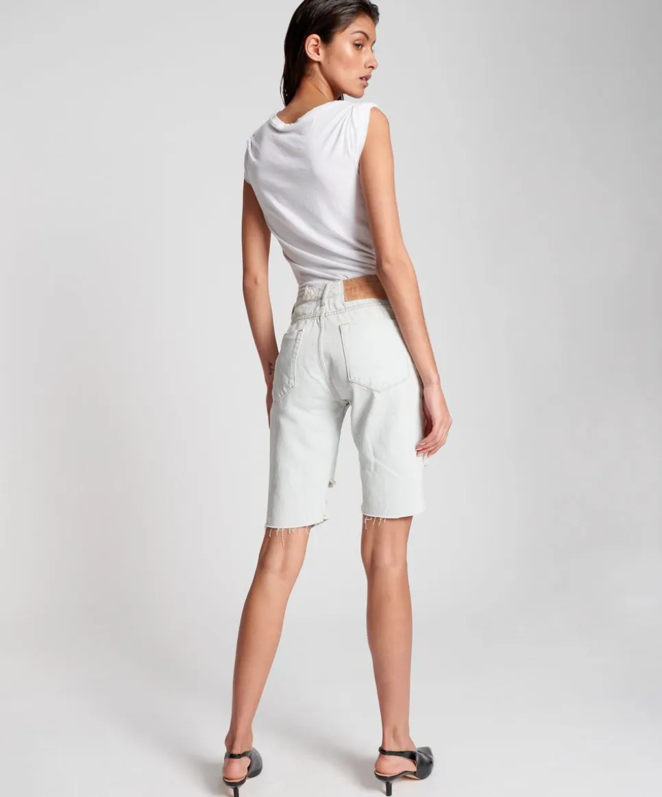 Denim Shorts|ONE TEASPOON Brando Longline Truckers Mid Waist Relaxed Shorts