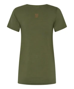 Graphic Tees|ONE TEASPOON Burnt Olive Logo Fitted Tee