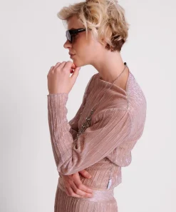 Tops|ONE TEASPOON Celestial Rose Plisse Longsleeve Top