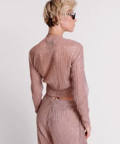 Tops|ONE TEASPOON Celestial Rose Plisse Longsleeve Top