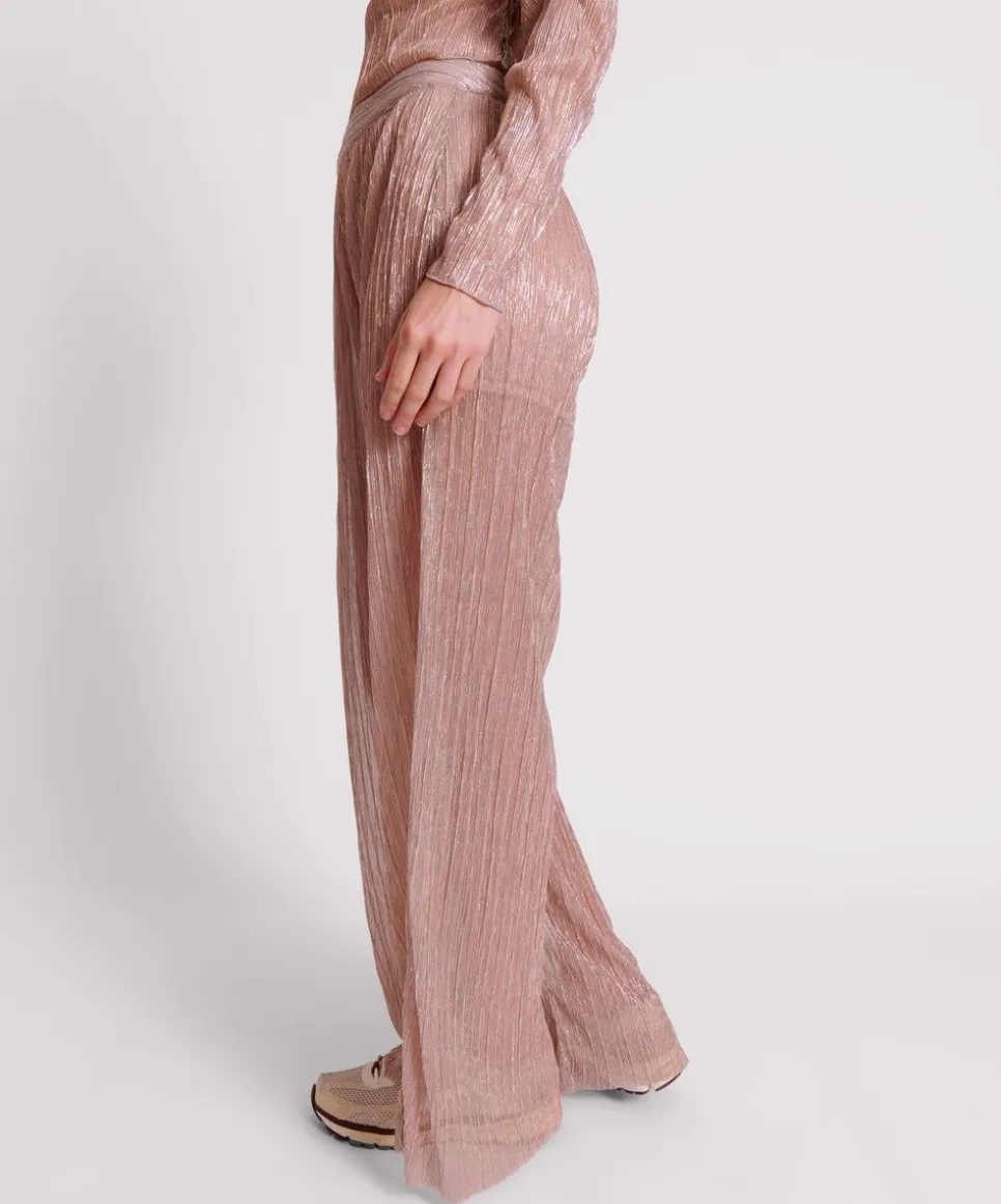 Bottoms|ONE TEASPOON Celestial Rose Plisse Palazzo Pants