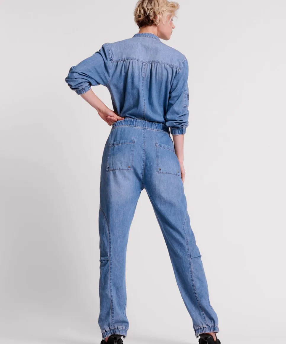 Denim Jumpsuits|ONE TEASPOON Chambray Romance Zipped Up Jumpsuit