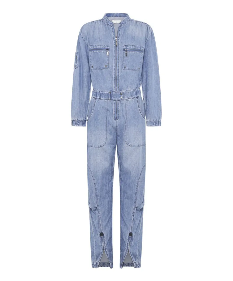 Denim Jumpsuits|ONE TEASPOON Chambray Romance Zipped Up Jumpsuit