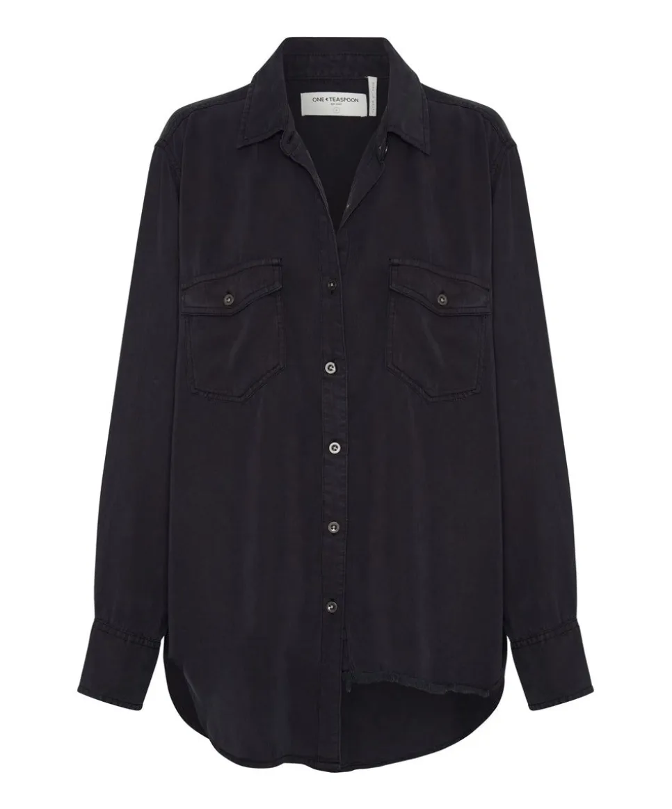 Shirts|ONE TEASPOON Charcoal Cut Off Original Liberty Shirt