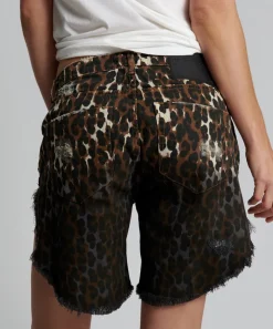 Denim Shorts|ONE TEASPOON Cheetahhh Frankies Long Length Denim Shorts