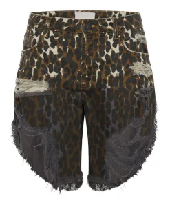 Denim Shorts|ONE TEASPOON Cheetahhh Frankies Long Length Denim Shorts