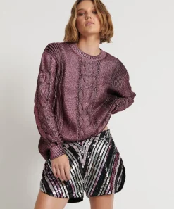 Bottoms|ONE TEASPOON Chevron Hand Sequin Party Shorts