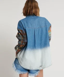 Shirts|ONE TEASPOON Ciao Blue Revolver Denim Flannel Shirt