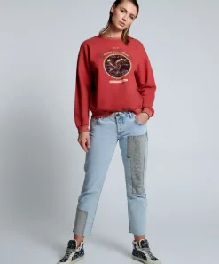 Denim Jeans|ONE TEASPOON Circus Blue Graffiti Truckers Low Waist Straight Leg Jeans