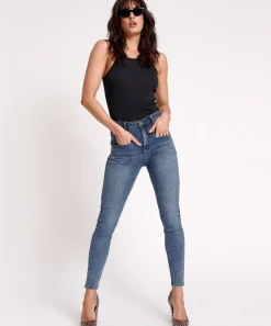 Denim Jeans|ONE TEASPOON Classic Blue Preachers High Waist Skinny Jeans