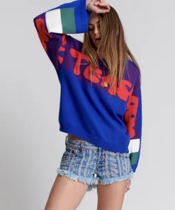 Knitwear|ONE TEASPOON College Graffiti Knit Sweater