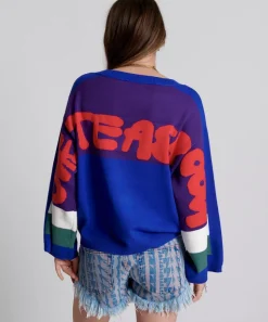 Knitwear|ONE TEASPOON College Graffiti Knit Sweater