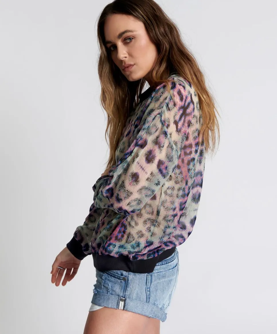 Tops|ONE TEASPOON Collision Chiffon Longsleeve Top