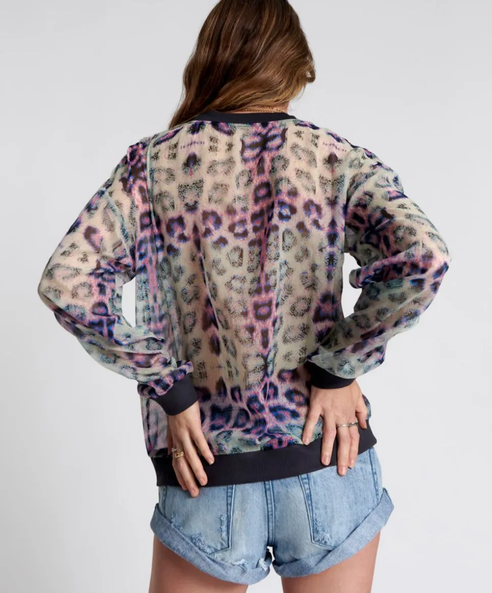 Tops|ONE TEASPOON Collision Chiffon Longsleeve Top