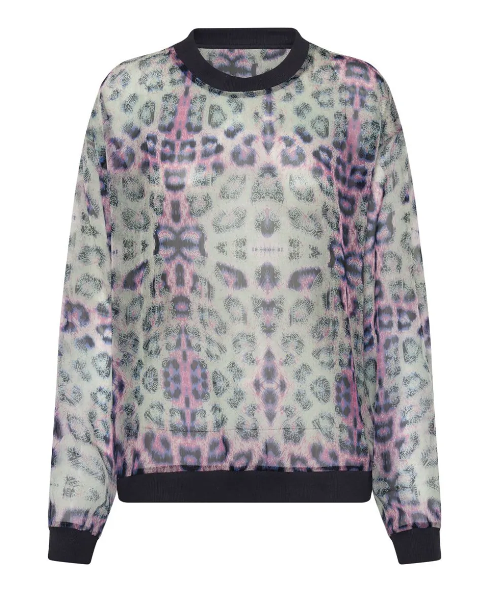 Tops|ONE TEASPOON Collision Chiffon Longsleeve Top