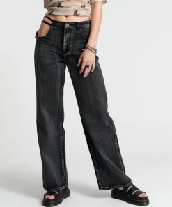 Denim Jeans|ONE TEASPOON Cut Out Jackson Mid Waist Wide Leg Jeans
