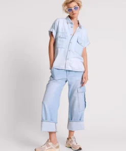 Denim Jeans|ONE TEASPOON Cyber Blue New Fictions Low Waist Utility Jeans