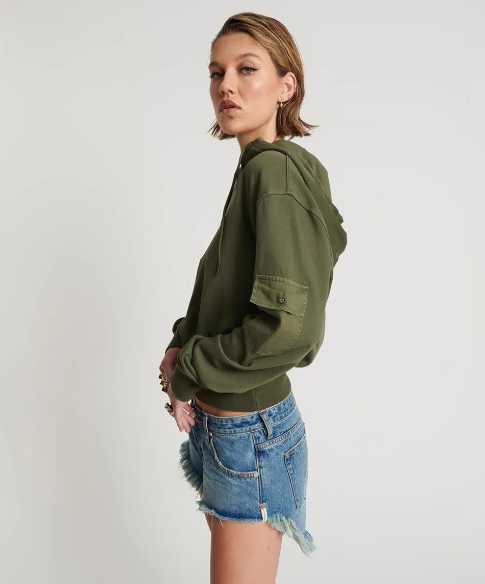 Hoodies And Sweats|ONE TEASPOON Dark Khaki Cargo Adventure Hoody