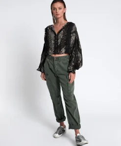 Bottoms|ONE TEASPOON Dark Khaki Cargo Motion Pants