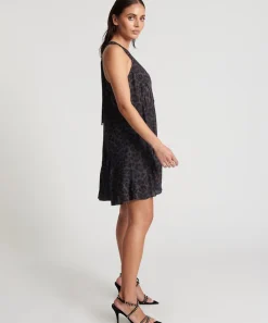 Mini Dresses|ONE TEASPOON Dark Leopard Tiered Dress