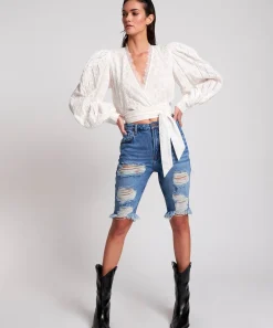 Denim Shorts|ONE TEASPOON Delaware Cut Off Organic Sustainable Truckers Shorts