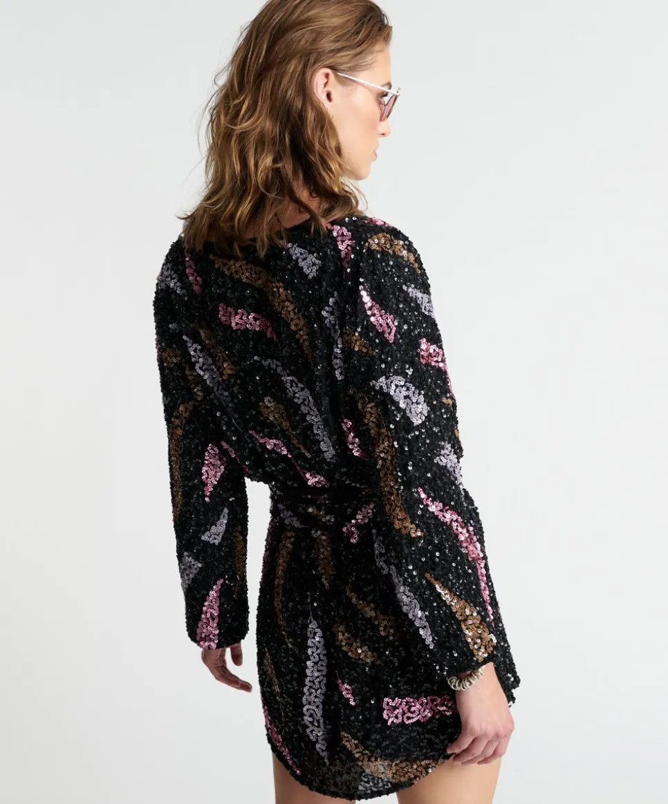 Mini Dresses|ONE TEASPOON Delusion Hand Beaded Wrap Dress