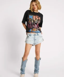 Denim Shorts|ONE TEASPOON Depeche Blue Bandits Low Waist Denim Shorts