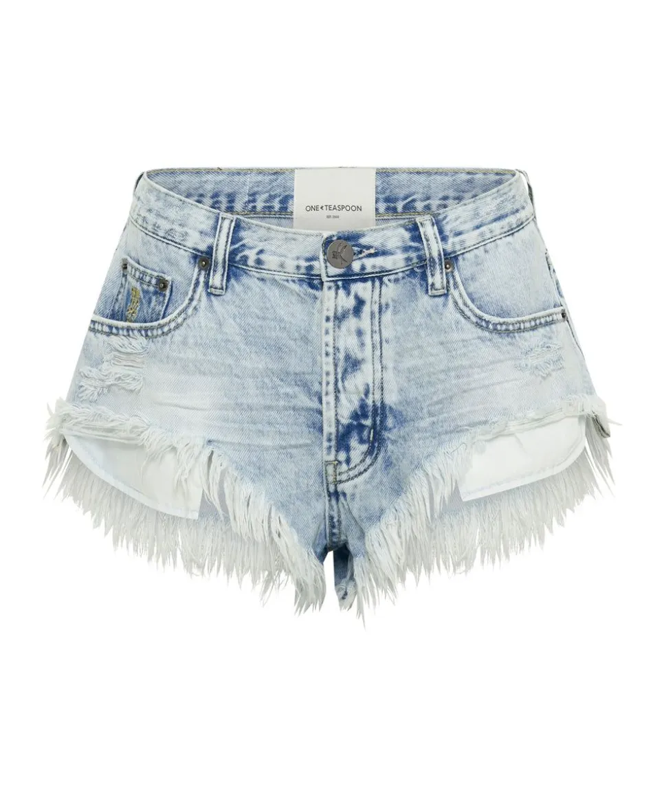 Denim Shorts|ONE TEASPOON Depeche Blue Rollers Low Waist Denim Shorts