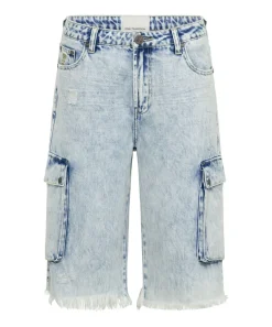 Denim Shorts|ONE TEASPOON Depeche Blue Skater Girl Wide Leg Shorts
