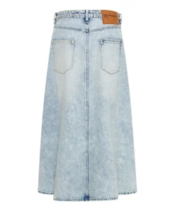 Denim Skirts|ONE TEASPOON Depeche Blue Studded Mrs Carter Long Length Denim