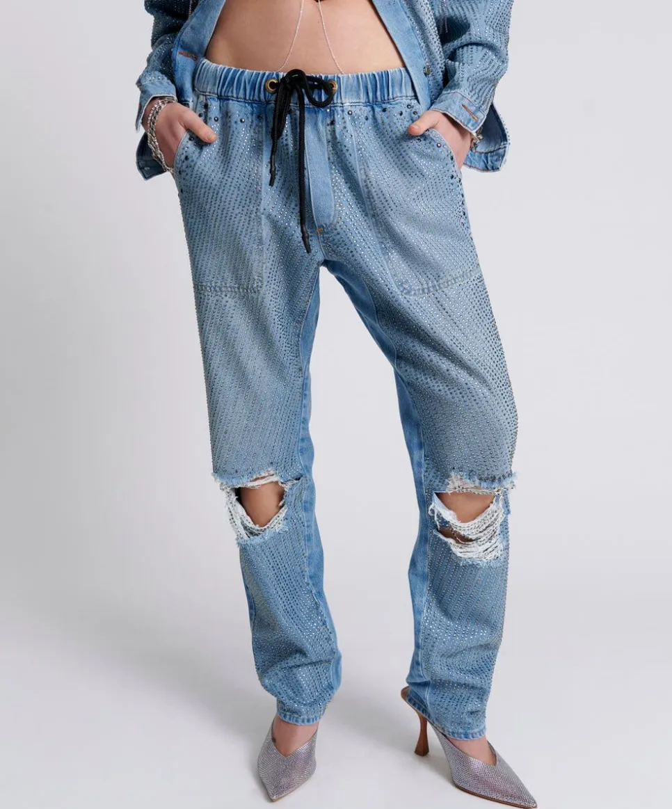 Denim Jeans|ONE TEASPOON Desert Jewel Shabbies Drawstring Boyfriend Jeans