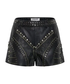 Bottoms|ONE TEASPOON Diamond Reflections Leather Shorts