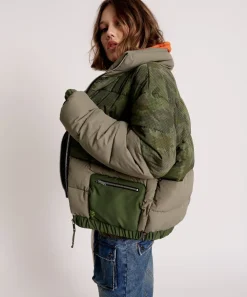 Puffa Jackets|ONE TEASPOON Dirtee Love Camo Puffa Jacket