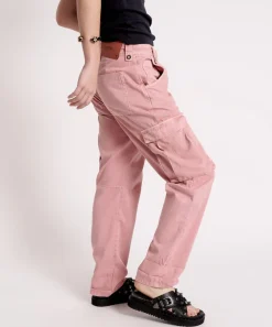 Denim Jeans|ONE TEASPOON Dirty Pink Cargo Safari Mid Waist Relaxed Pant