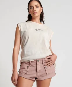 Bottoms|ONE TEASPOON Dirty Rose Cadet Bandits Low Waist Shorts