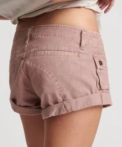 Bottoms|ONE TEASPOON Dirty Rose Cadet Bandits Low Waist Shorts