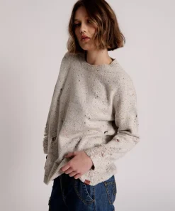 Knitwear|ONE TEASPOON Distressed Fisherman Knit Sweater
