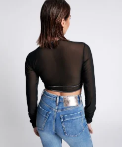 Tops|ONE TEASPOON Dominator Mesh Longsleeve Top