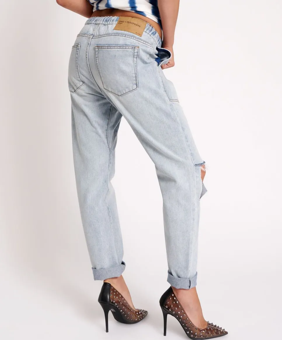 Denim Jeans|ONE TEASPOON Dream Shabbies Drawstring Boyfriend Jeans