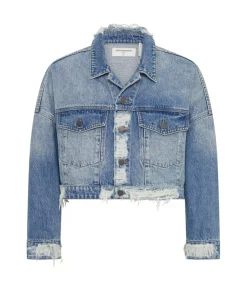 Jackets|ONE TEASPOON Eagle Studded Cropped Denim Jacket