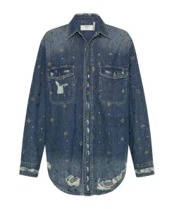 Shirts|ONE TEASPOON Embellished Everyday Denim Shirt