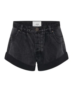 Denim Shorts|ONE TEASPOON Faded Black Smiths Tailored Low Waist Denim Shorts