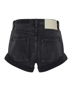 Denim Shorts|ONE TEASPOON Faded Black Smiths Tailored Low Waist Denim Shorts