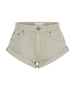 Denim Shorts|ONE TEASPOON Faded Khaki Bandits Low Waist Denim Shorts