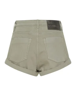 Denim Shorts|ONE TEASPOON Faded Khaki Bandits Mid Waist Denim Shorts