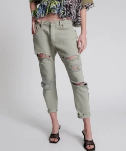 Denim Jeans|ONE TEASPOON Faded Khaki Messed Up Saints Boyfriend Jeans
