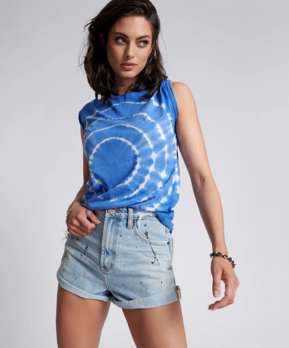 Denim Shorts|ONE TEASPOON Fleetwood Artiste Bandits High Waist Denim Shorts