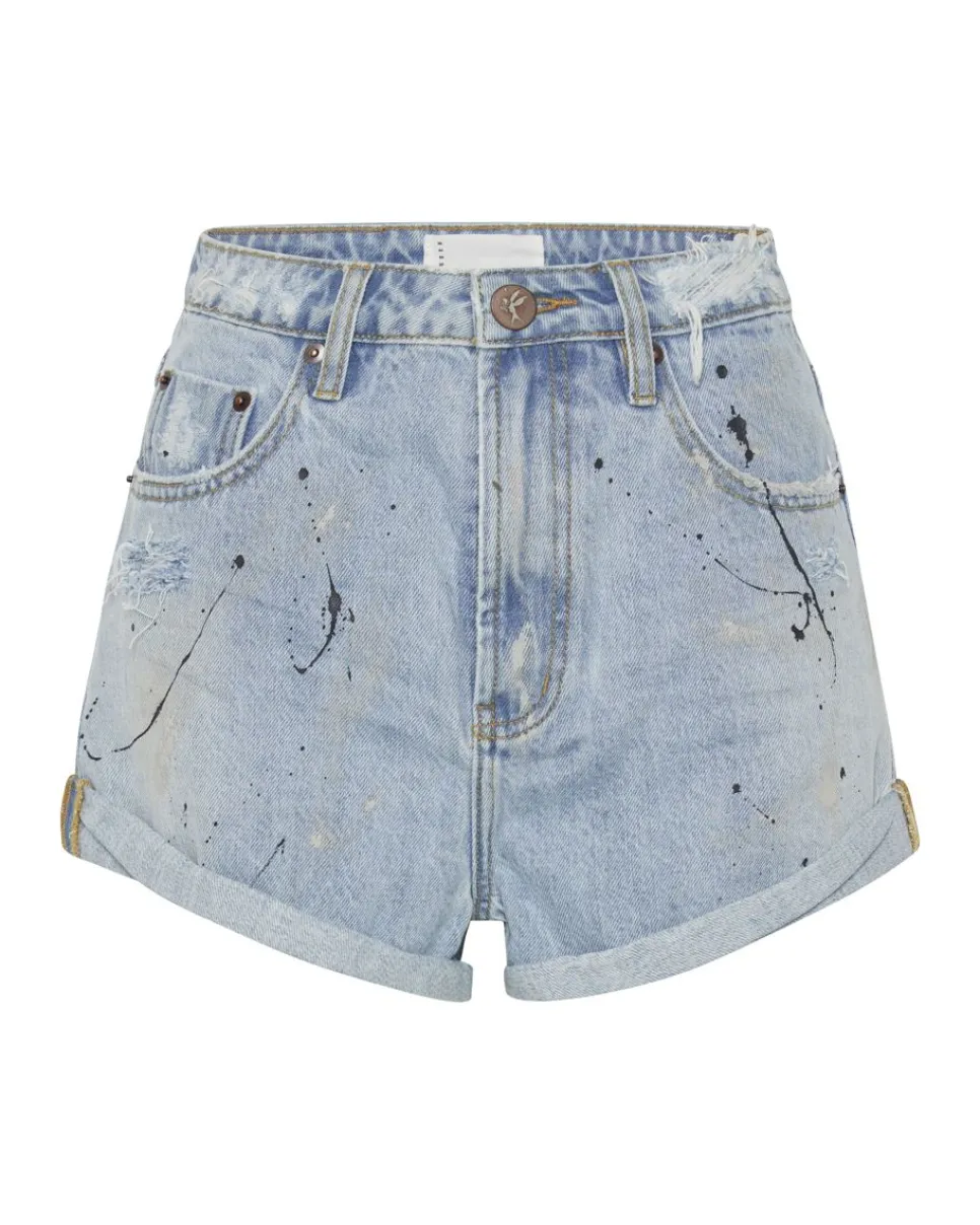 Denim Shorts|ONE TEASPOON Fleetwood Artiste Bandits High Waist Denim Shorts