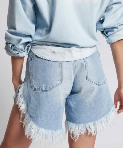 Denim Shorts|ONE TEASPOON Fleetwood Frankies Long Length Denim Shorts