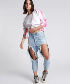 Denim Jeans|ONE TEASPOON Fleetwood Kingpins Cropped Boyfriend Jeans